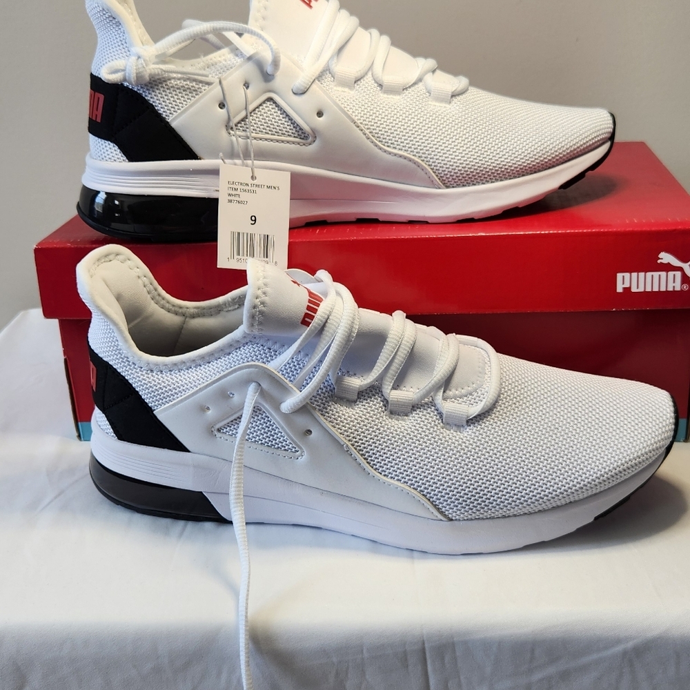 Puma Men's White Electron Street Sneakers Size 9